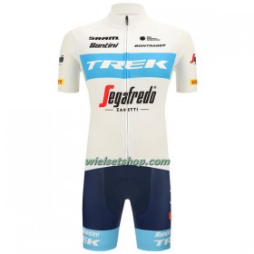 Fietskleding 2022 Trek-Segafredo (Cycling Shorts) - Wit Blauw